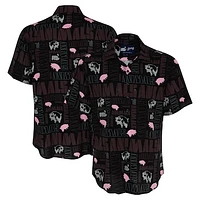 Men's Black Pink Floyd Pigs & Animals Button-Down Shirt