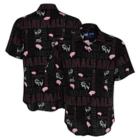 Men's Black Pink Floyd Pigs & Animals Button-Down Shirt