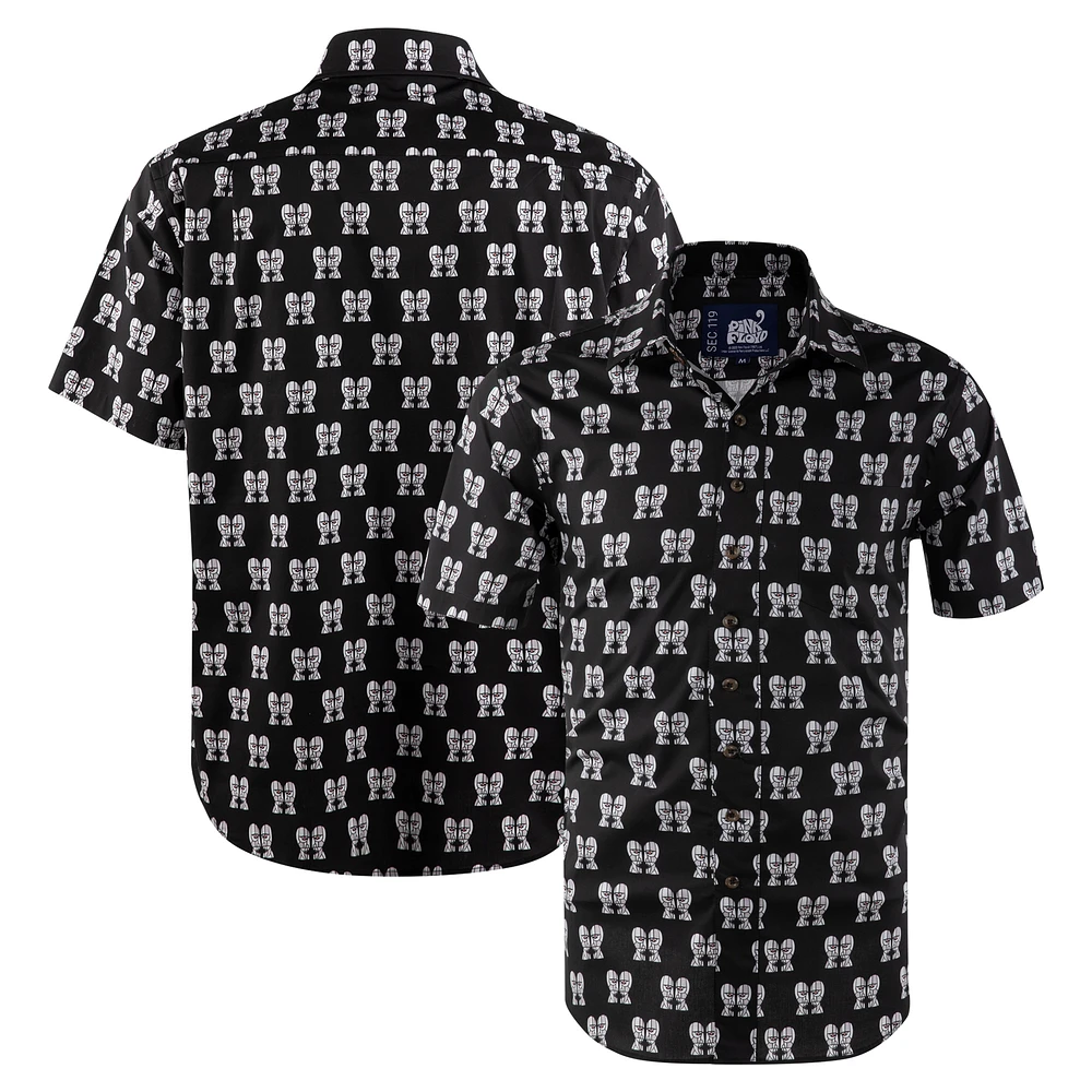 Men's Section 119 Black Pink Floyd Division Bell Button-Down Shirt