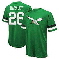 Men's Majestic Threads Saquon Barkley Kelly Green Philadelphia Eagles Name & Number Oversized T-Shirt