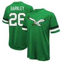 Men's Majestic Threads Saquon Barkley Kelly Green Philadelphia Eagles Name & Number Oversized T-Shirt