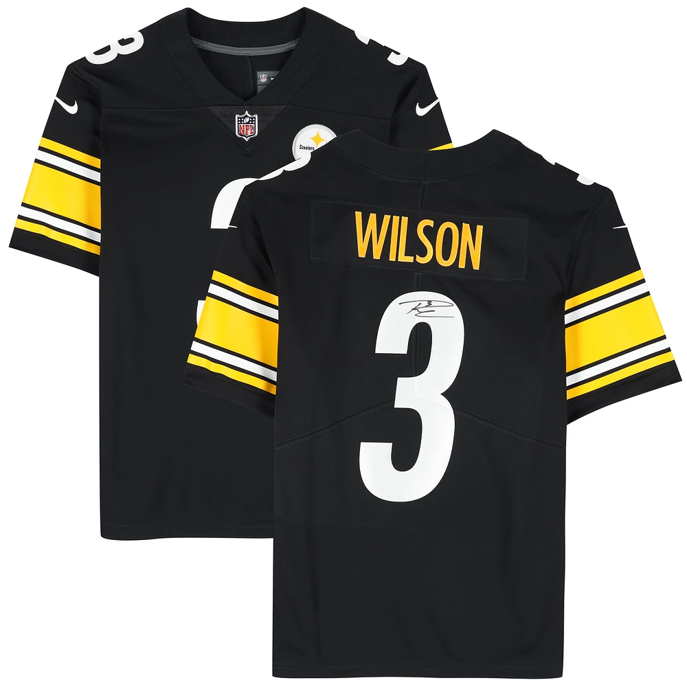 Russell Wilson Pittsburgh Steelers Autographed Black Nike Limited Jersey