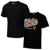 Men's Black Inter Miami CF  Retro Palm Heavy Relaxed T-Shirt