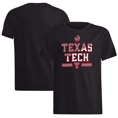 Youth Mahomes Black Texas Tech Red Raiders Strategy T-Shirt