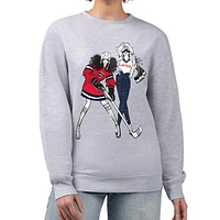 Women's G-III 4Her by Carl Banks  Heather Gray Florida Panthers Hockey Girls Team Graphic Fleece Pullover Sweatshirt