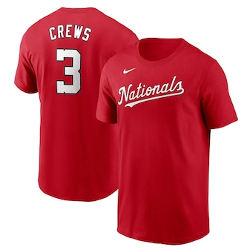 Men's Nike Dylan Crews Red Washington Nationals Fuse Name & Number T-Shirt