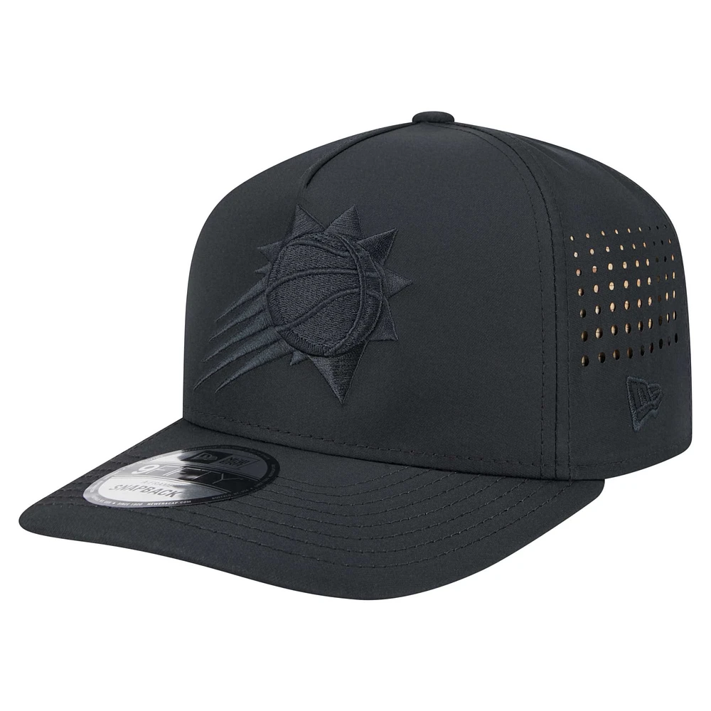 Men's New Era Black Phoenix Suns Vented 9FIFTY A-Frame Snapback Hat