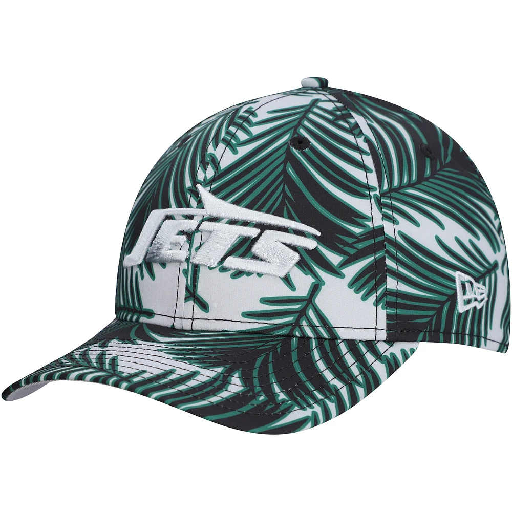 Men's New Era Gray York Jets Palms 39THIRTY Flex Hat