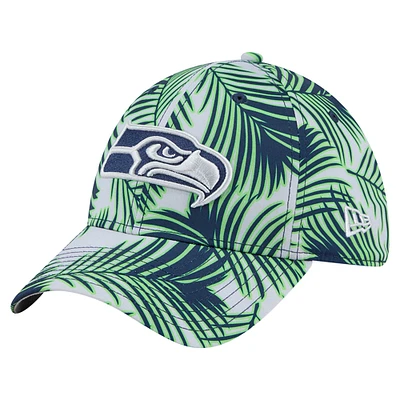 Men's New Era Gray Seattle Seahawks Palms 39THIRTY Flex Hat