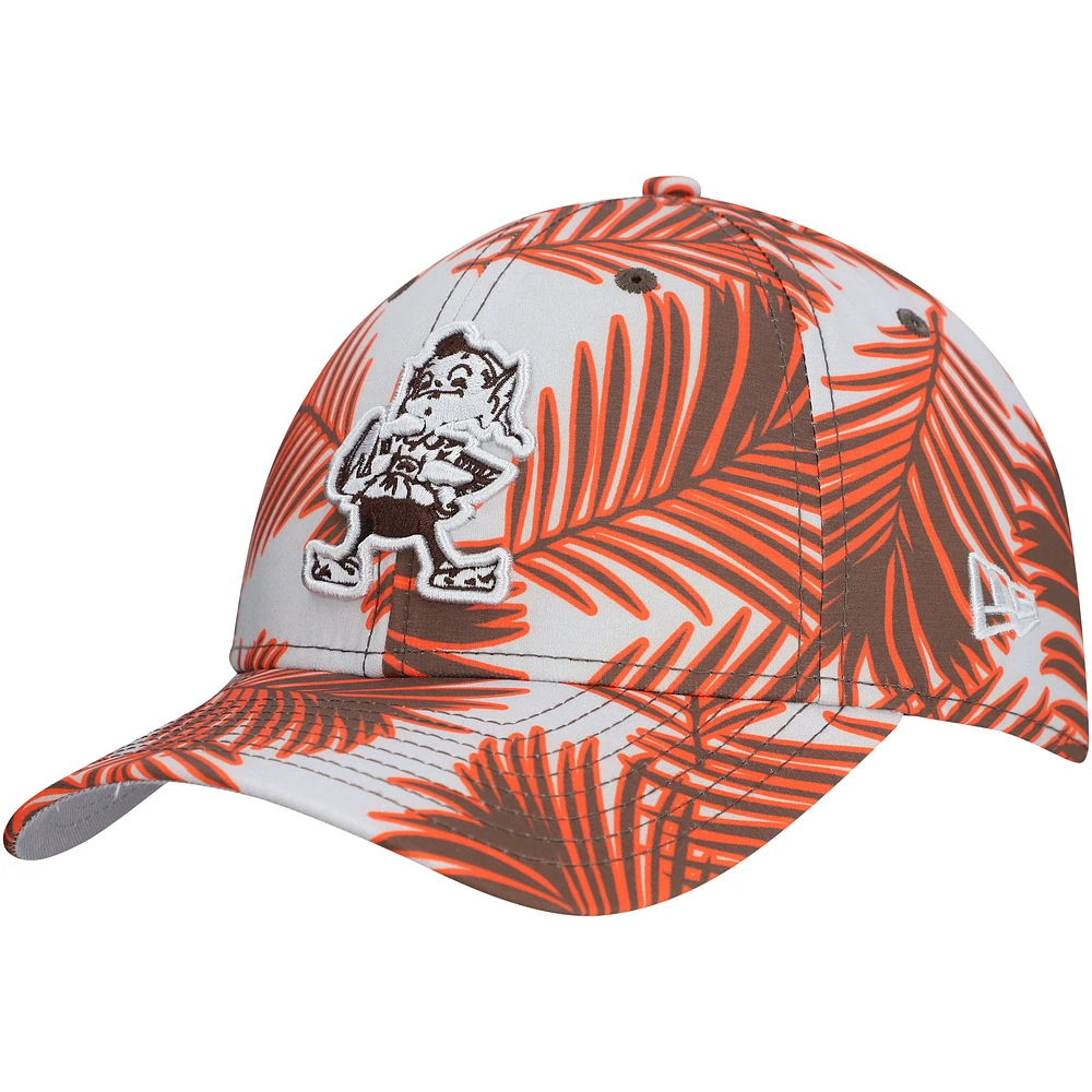 Men's New Era Gray Cleveland Browns Palms 39THIRTY Flex Hat