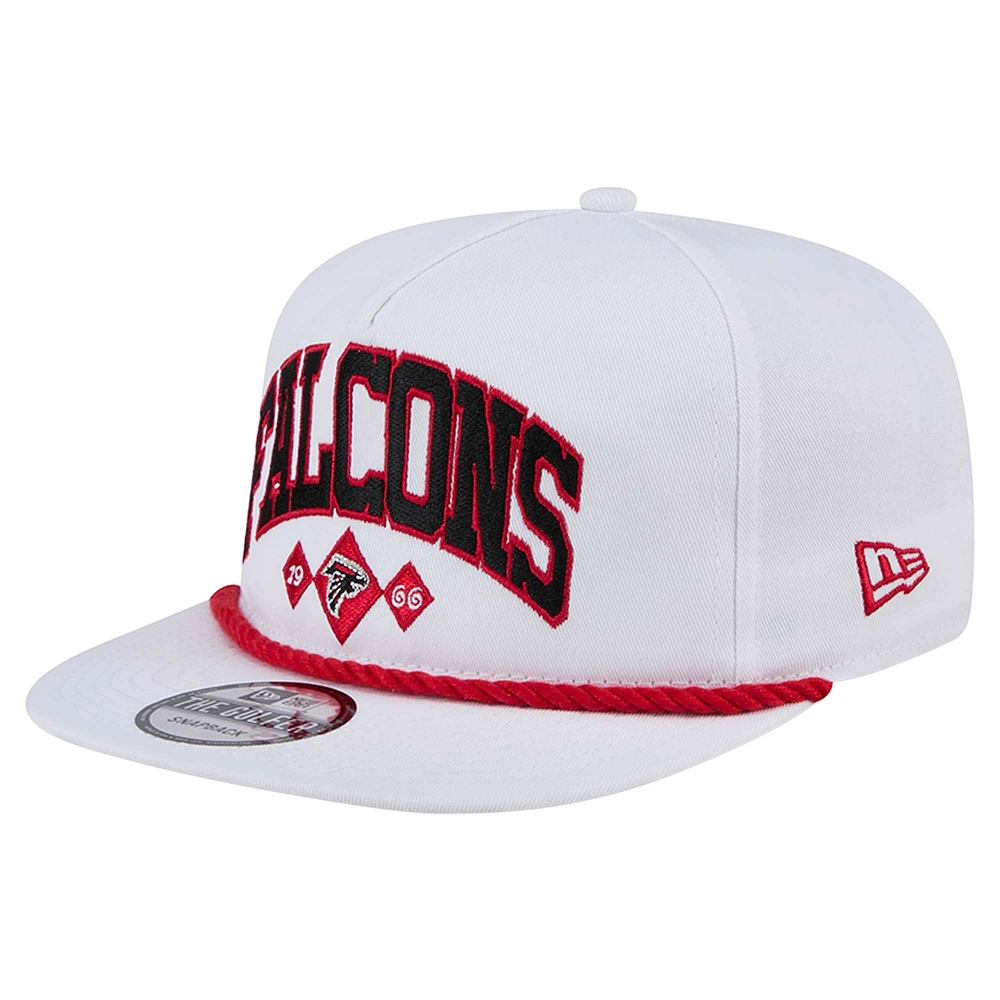 Men's New Era White Atlanta Falcons Diamond Golfer Snapback Hat