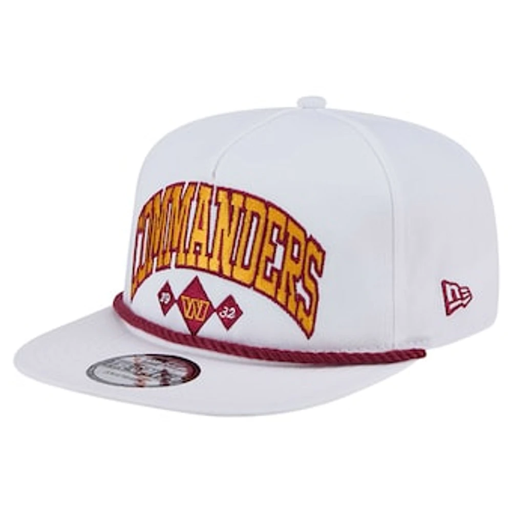 Men's New Era White Washington Commanders Diamond Golfer Snapback Hat