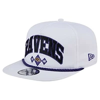 Men's New Era White Baltimore Ravens Diamond Golfer Snapback Hat