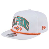 Men's New Era White Miami Dolphins Diamond Golfer Snapback Hat