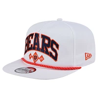 Men's New Era White Chicago Bears Diamond Golfer Snapback Hat