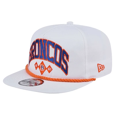 Men's New Era White Denver Broncos Diamond Golfer Snapback Hat