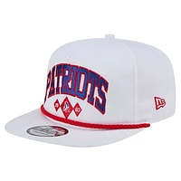 Men's New Era White New England Patriots Diamond Golfer Snapback Hat