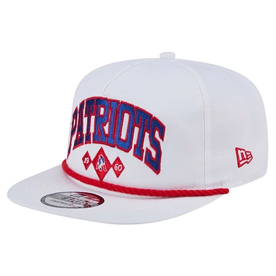 Men's New Era White New England Patriots Diamond Golfer Snapback Hat