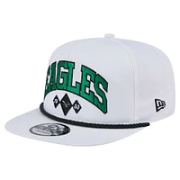 Men's New Era White Philadelphia Eagles Diamond Golfer Snapback Hat