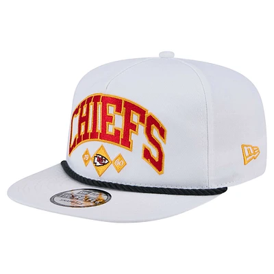 Men's New Era White Kansas City Chiefs Diamond Golfer Snapback Hat