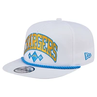 Men's New Era White Los Angeles Chargers Diamond Golfer Snapback Hat