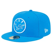 Men's New Era Blue Detroit Lions Checkered 59FIFTY Fitted Hat