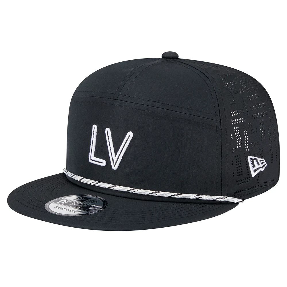 Men's New Era Black Las Vegas Raiders Hydro 5-Panel 9FIFTY Snapback Hat