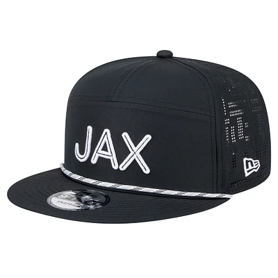 Men's New Era Black Jacksonville Jaguars Hydro 5-Panel 9FIFTY Snapback Hat