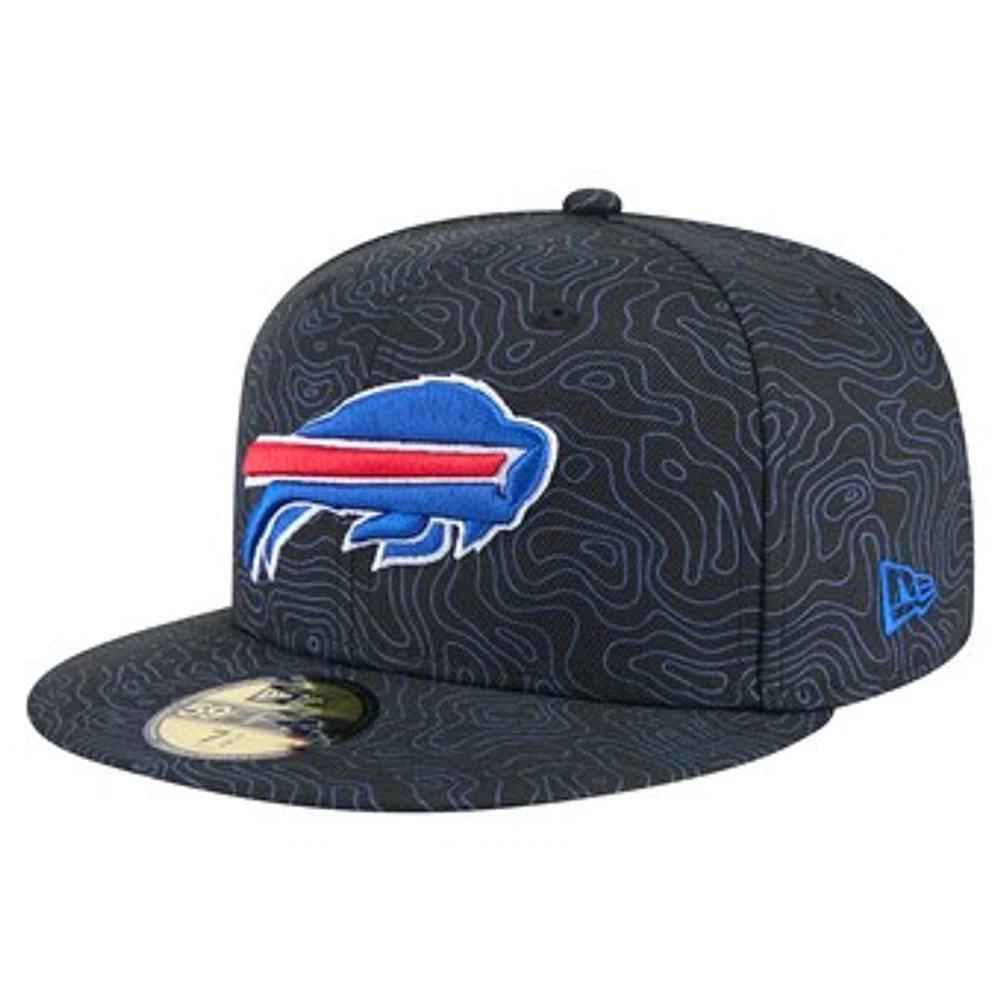 Men's New Era Black Buffalo Bills Geo 59FIFTY Fitted Hat