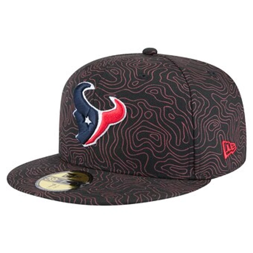 Men's New Era Black Houston Texans Geo 59FIFTY Fitted Hat