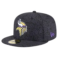 Men's New Era Black Minnesota Vikings Geo 59FIFTY Fitted Hat