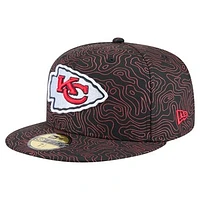 Men's New Era Black Kansas City Chiefs Geo 59FIFTY Fitted Hat