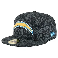 Men's New Era Black Los Angeles Chargers Geo 59FIFTY Fitted Hat