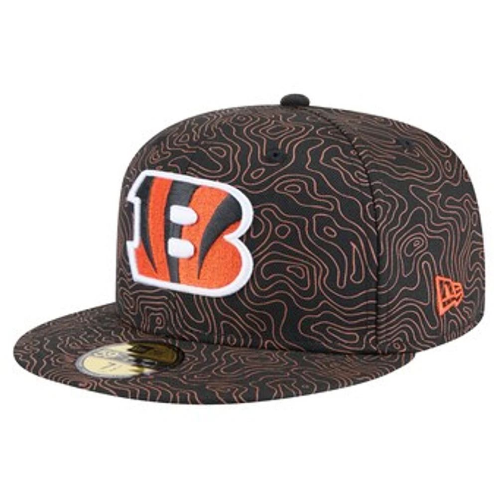 Men's New Era Black Cincinnati Bengals Geo 59FIFTY Fitted Hat