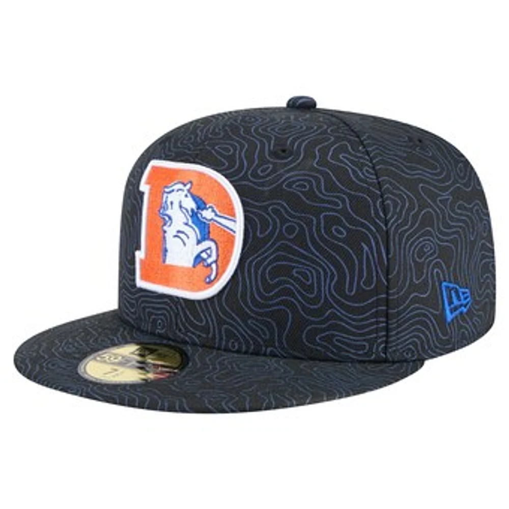 Men's New Era Black Denver Broncos Geo 59FIFTY Fitted Hat