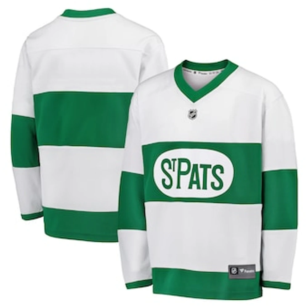 Youth Fanatics White Toronto Maple Leafs Away Replica Blank Jersey