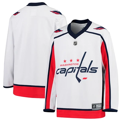 Youth Fanatics White Washington Capitals Away Replica Blank Jersey