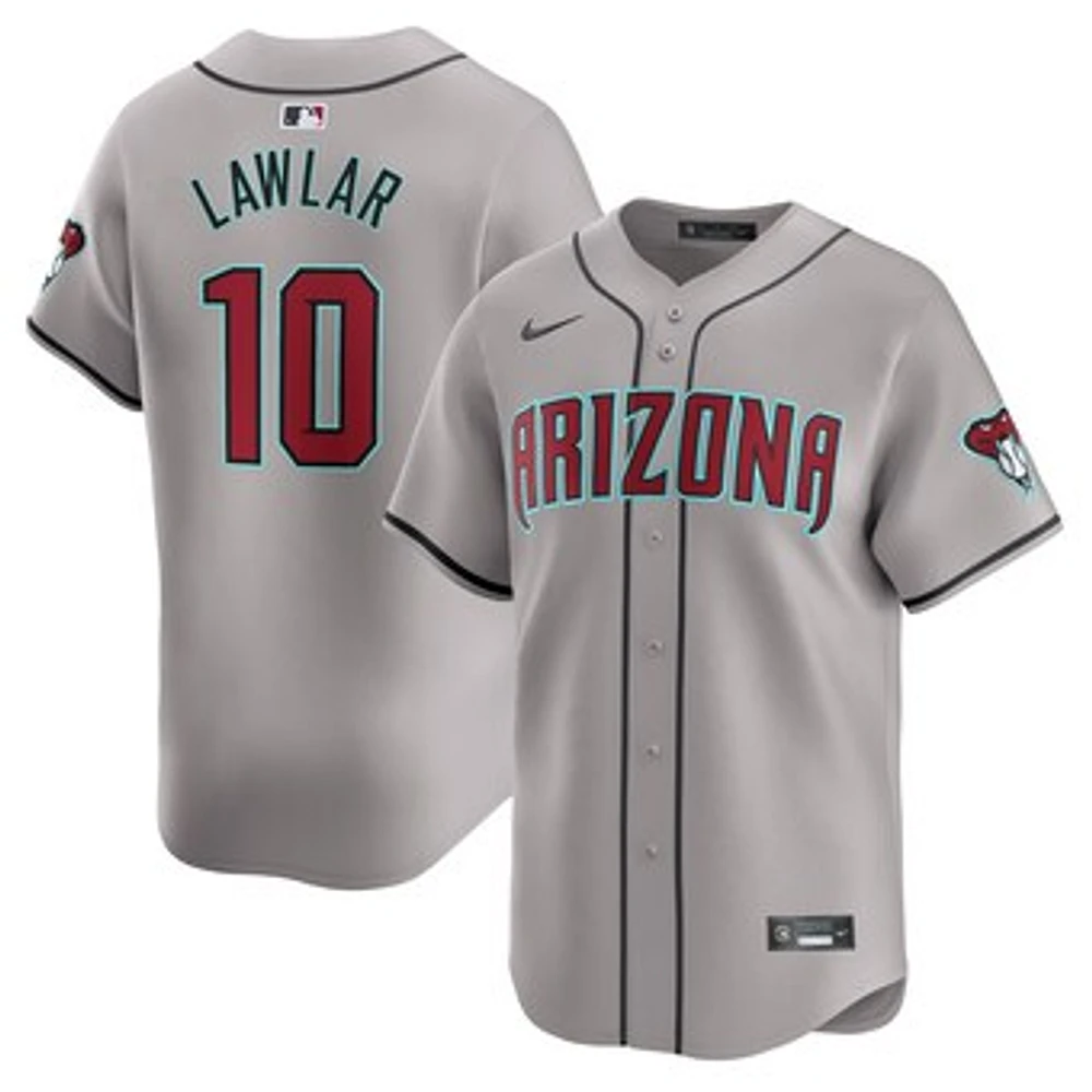 Men's Nike Jordan Lawlar Gray Arizona Diamondbacks Away Limited Player Jersey