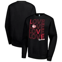 Women's G-III 4Her by Carl Banks  Black Atlanta Hawks Large Love Team Graphic Fleece Pullover Sweatshirt