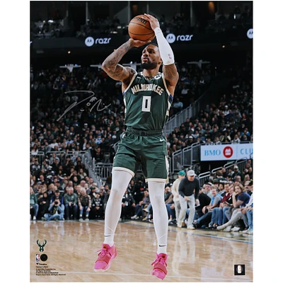 Damian Lillard Milwaukee Bucks Autographed 16" x 20" Jump Shot Photograph