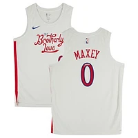 Tyrese Maxey Philadelphia 76ers Autographed White Nike 2022-23 City Edition Swingman Jersey