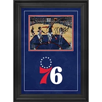 Tyrese Maxey Philadelphia 76ers Autographed Deluxe Framed 8" x 10" Driving to the Basket Photograph