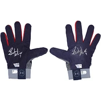 Brandon Nimmo New York Mets Autographed Player-Issued Navy Under Armour Batting Gloves from the 2023 MLB Season