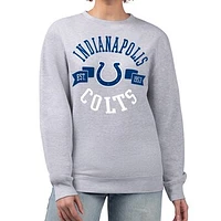 Women's G-III 4Her by Carl Banks  Heather Gray Indianapolis Colts Large Team Graphic Fleece Pullover Sweatshirt