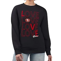 Women's G-III 4Her by Carl Banks  Black San Francisco 49ers Lots of Love Graphic Fleece Pullover Sweatshirt