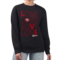 Women's G-III 4Her by Carl Banks  Black San Francisco 49ers Lots of Love Graphic Fleece Pullover Sweatshirt