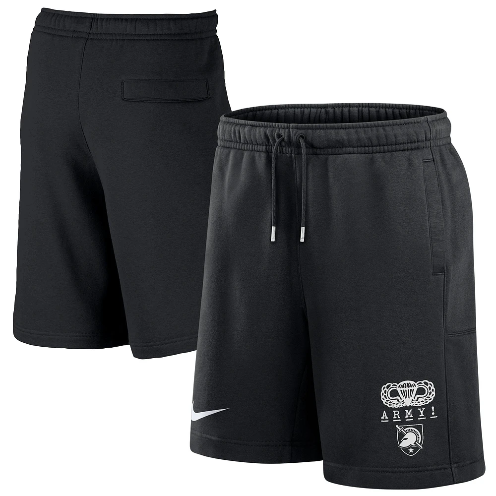 Men's Nike Black Army Knights 2024 Rivalry Collection Club Fleece Shorts