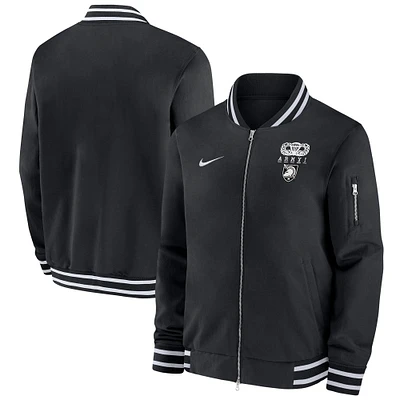 Men's Nike Black Army Knights 2024 Rivalry Collection Full-Zip Bomber Jacket