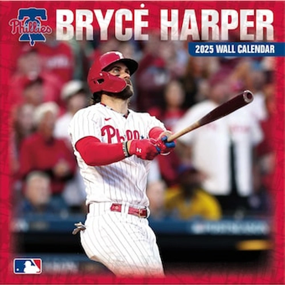 Bryce Harper Philadelphia Phillies 2025 12" x 12" Player Wall Calendar