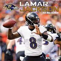 Lamar Jackson Baltimore Ravens 2025 12" x 12" Player Wall Calendar